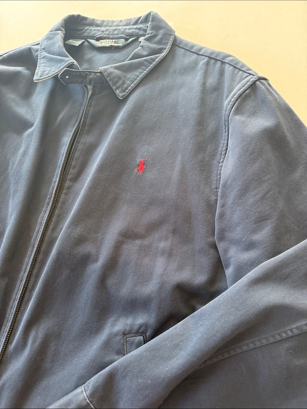 Polo by Ralph Lauren Navy Zip-Front Jacket with Red Pony - Picture 3 of 8